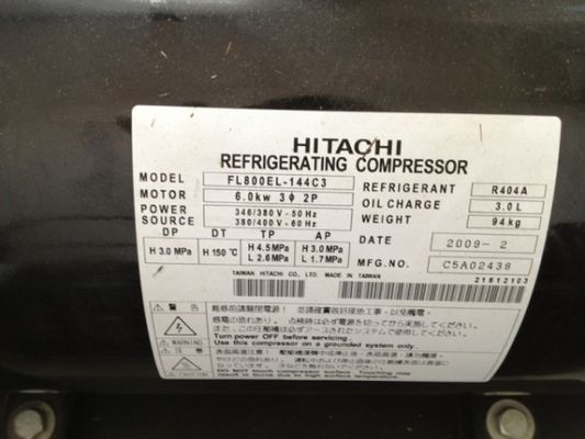 Máy nén khí lạnh Hitachi nguyên bản mới, máy nén khí lạnh Hitachi dạng xoắn ốc ngang 1000el-160d3